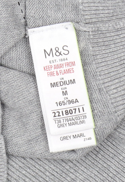 Womens UK Size M Marks and Spencer Grey Pullover Jumper