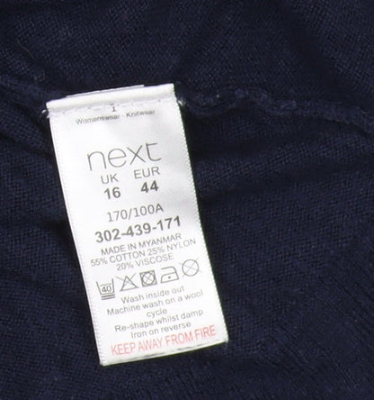 Womens UK Size 16 NEXT Blue Pullover Jumper