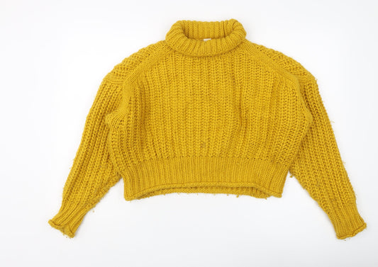 Womens UK Size S H&M Yellow Pullover Jumper