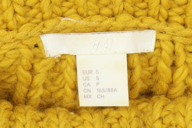 Womens UK Size S H&M Yellow Pullover Jumper
