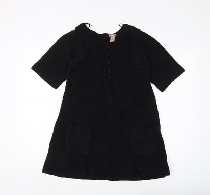 H&M Women's Black Knit Dress Size 6 Casual