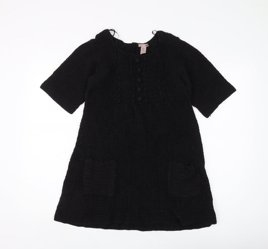 H&M Women's Black Knit Dress Size 6 Casual