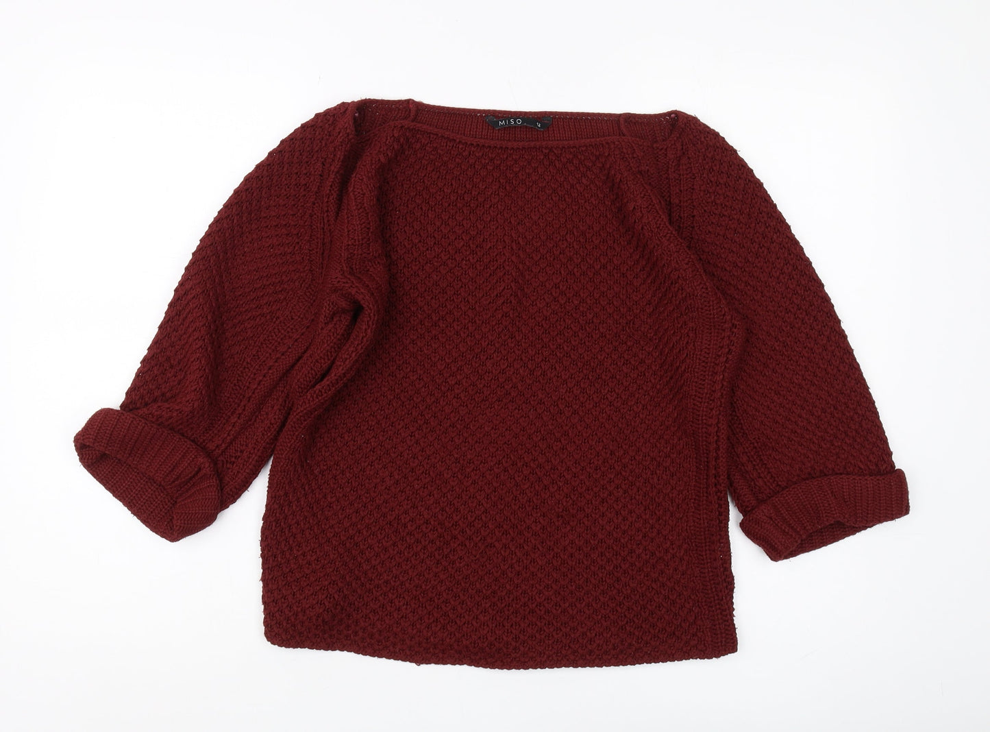 Womens UK Size 12 Miso Red Pullover Jumper