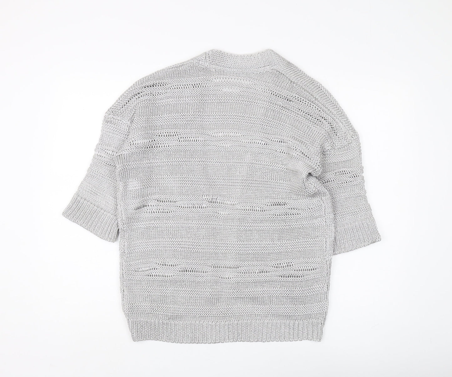 Womens UK Size 10 Marks and Spencer Silver Cardigan Jumper