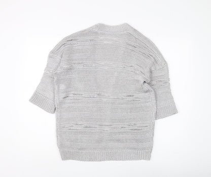 Womens UK Size 10 Marks and Spencer Silver Cardigan Jumper