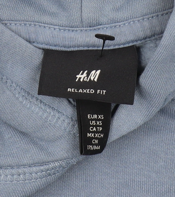 Mens UK Size XS H&M Blue Pullover Hoodie