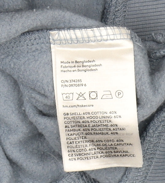 Mens UK Size XS H&M Blue Pullover Hoodie