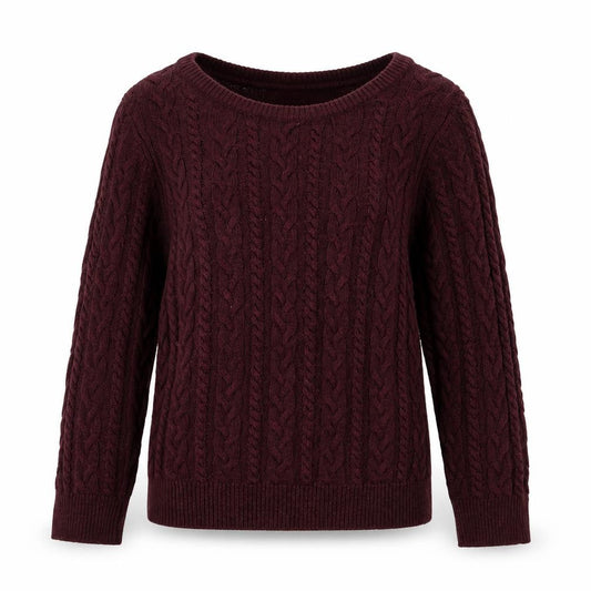 H&M Women's Purple XS Cable Knit Pullover Jumper