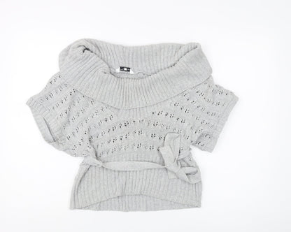 Womens UK Size M New Look Grey Pullover Jumper