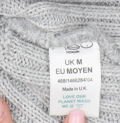 Womens UK Size M New Look Grey Pullover Jumper