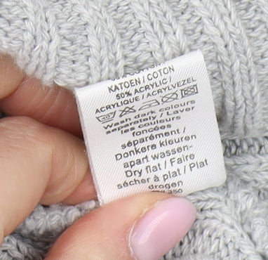 Womens UK Size M New Look Grey Pullover Jumper