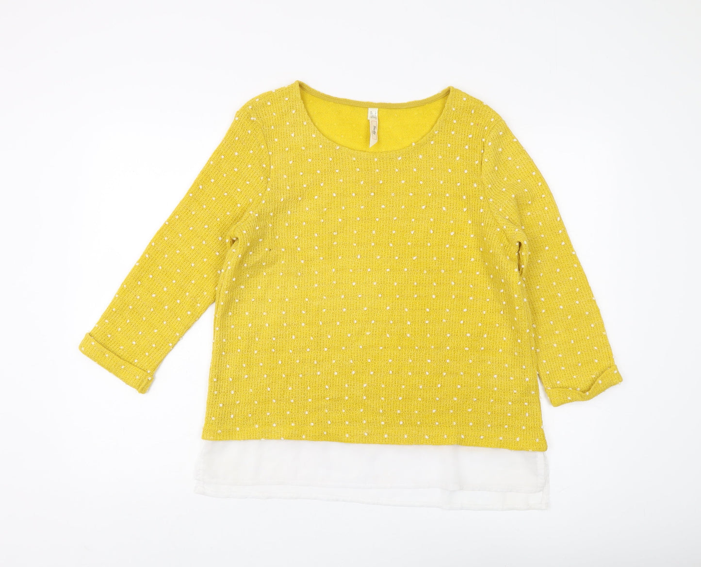 Womens UK Size 12 Stella Yellow Pullover Jumper