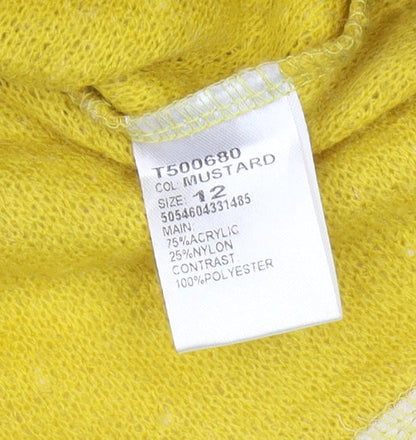 Womens UK Size 12 Stella Yellow Pullover Jumper