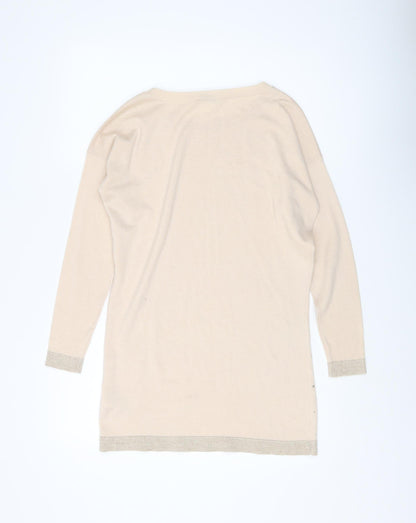 Womens UK Size XS Oasis Beige Pullover Jumper