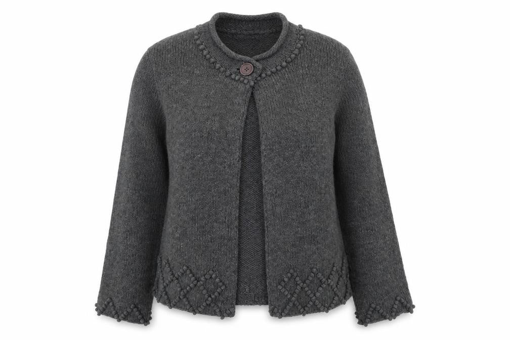 Womens UK Size 14 Debenhams Grey Cardigan Jumper