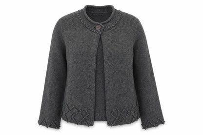 Womens UK Size 14 Debenhams Grey Cardigan Jumper