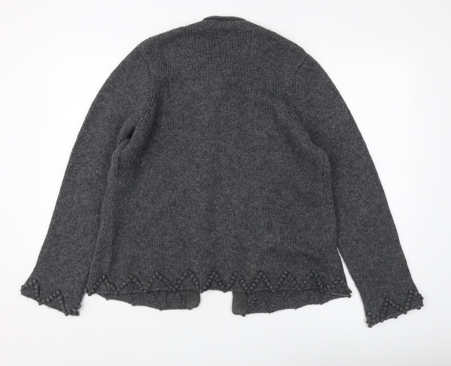 Womens UK Size 14 Debenhams Grey Cardigan Jumper