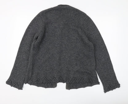 Womens UK Size 14 Debenhams Grey Cardigan Jumper