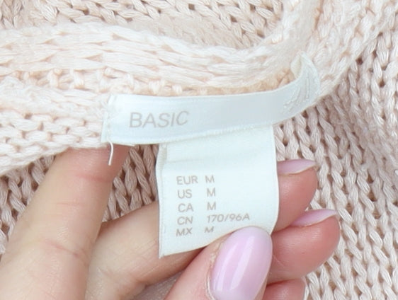 Basic Women's Beige V-Neck Pullover Jumper Size 12