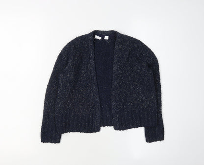 GAP Girls' Blue Cardigan 6-7 Years Open Knit Sweater