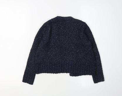 GAP Girls' Blue Cardigan 6-7 Years Open Knit Sweater