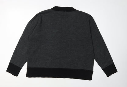 Womens UK Size L French Connection Grey Pullover Jumper