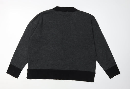 Womens UK Size L French Connection Grey Pullover Jumper