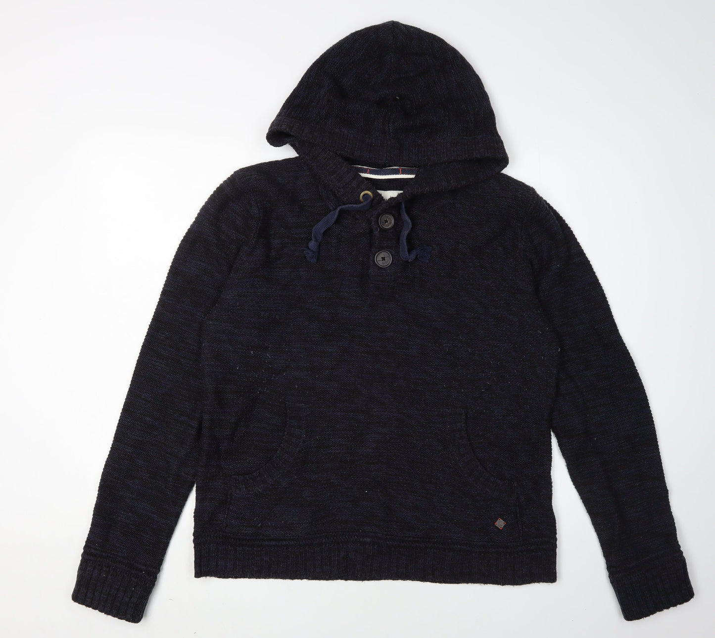 SoulCal & Co Men's Black L Hooded Henley Jumper