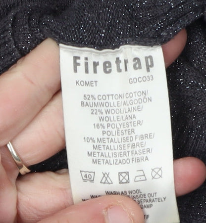 Womens UK Size M Firetrap Black Pullover Jumper