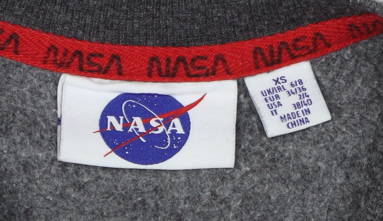 NASA Unisex Grey Logo Graphic Sweatshirt, Size 8, Pullover