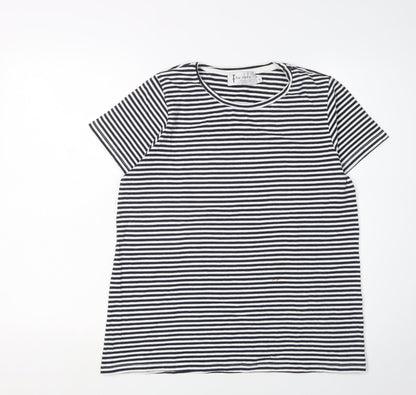 Tif Tiffy Women's Striped T-Shirt, Black/White, Medium