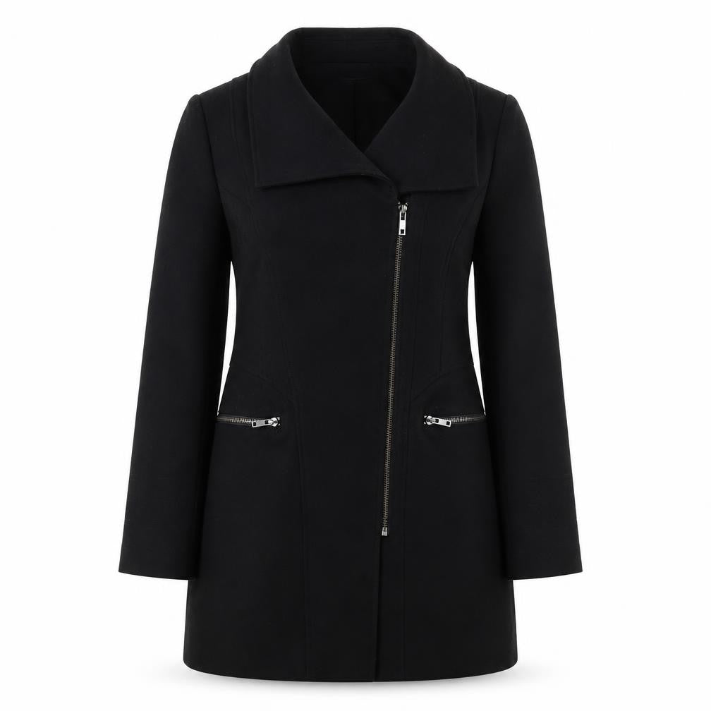 Womens UK Size 12 Jasper Conran Black Motorcycle Jacket