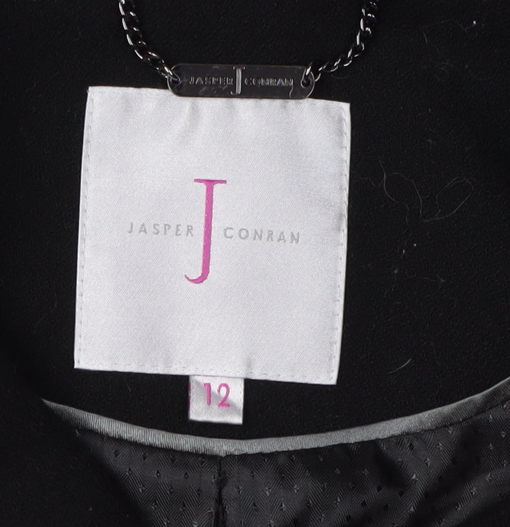 Womens UK Size 12 Jasper Conran Black Motorcycle Jacket