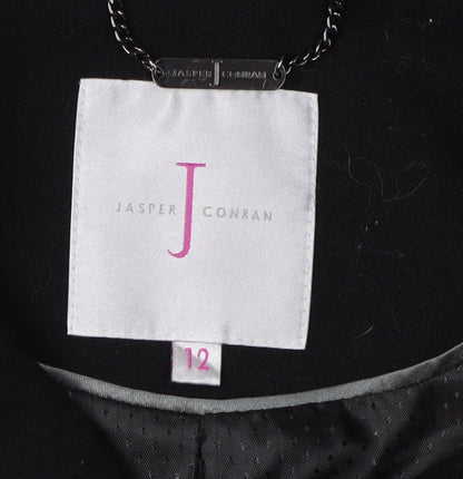 Womens UK Size 12 Jasper Conran Black Motorcycle Jacket