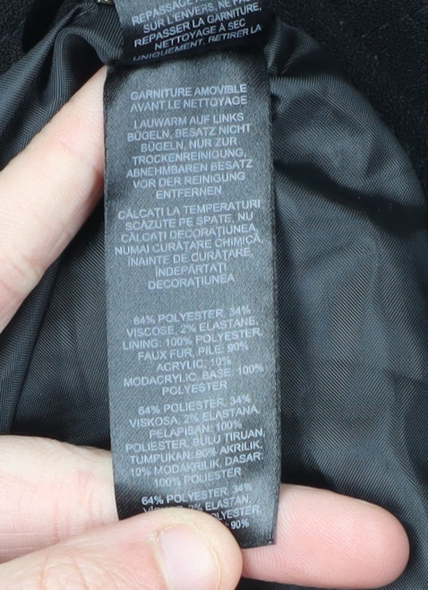 Womens UK Size 12 Jasper Conran Black Motorcycle Jacket