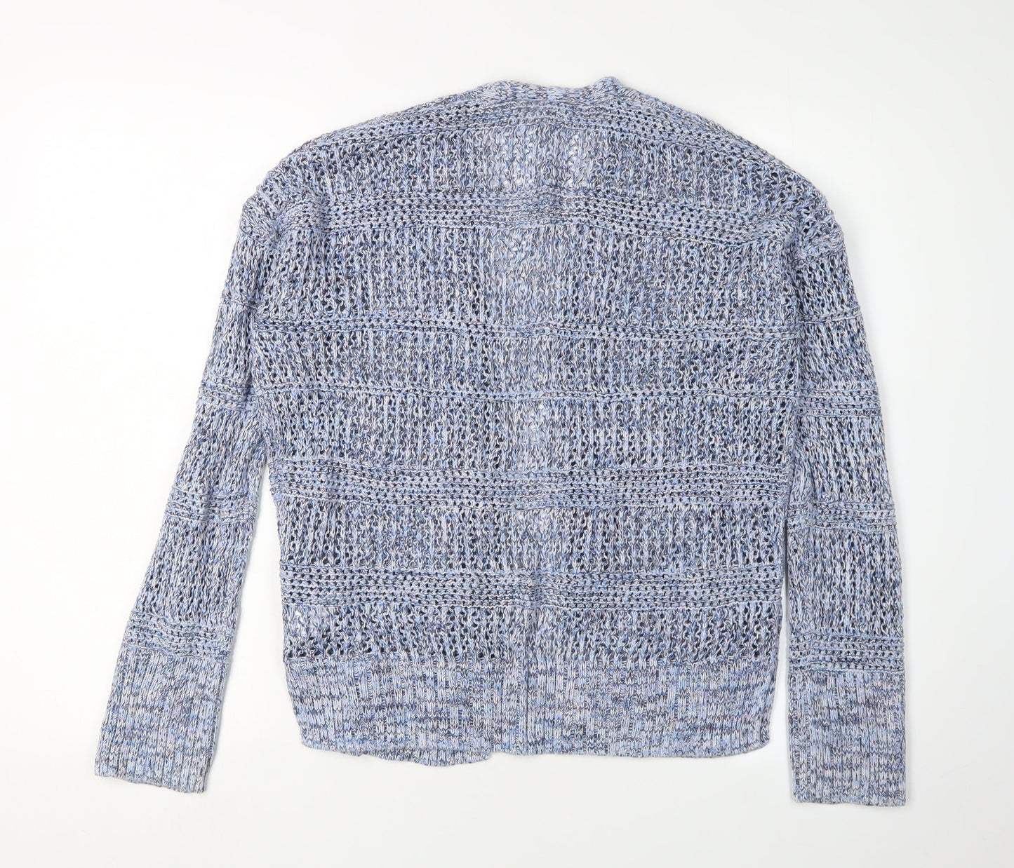 GAP Women's Blue Knit Open-Knit Cardigan M