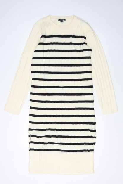 Esmara Women's Striped Jumper Dress Ivory 16
