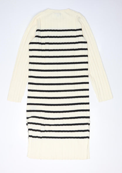 Esmara Women's Striped Jumper Dress Ivory 16