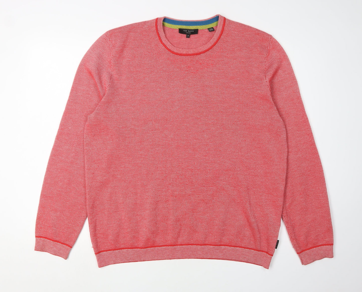 Ted Baker Men's Red Crew Neck Pullover Jumper 3XL