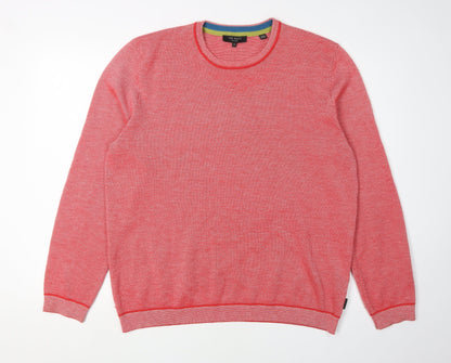 Ted Baker Men's Red Crew Neck Pullover Jumper 3XL