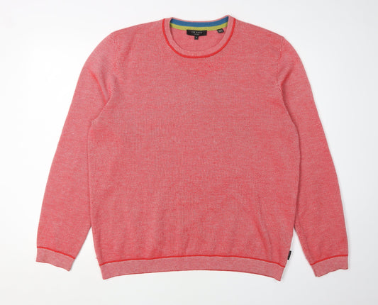 Ted Baker Men's Red Crew Neck Pullover Jumper 3XL