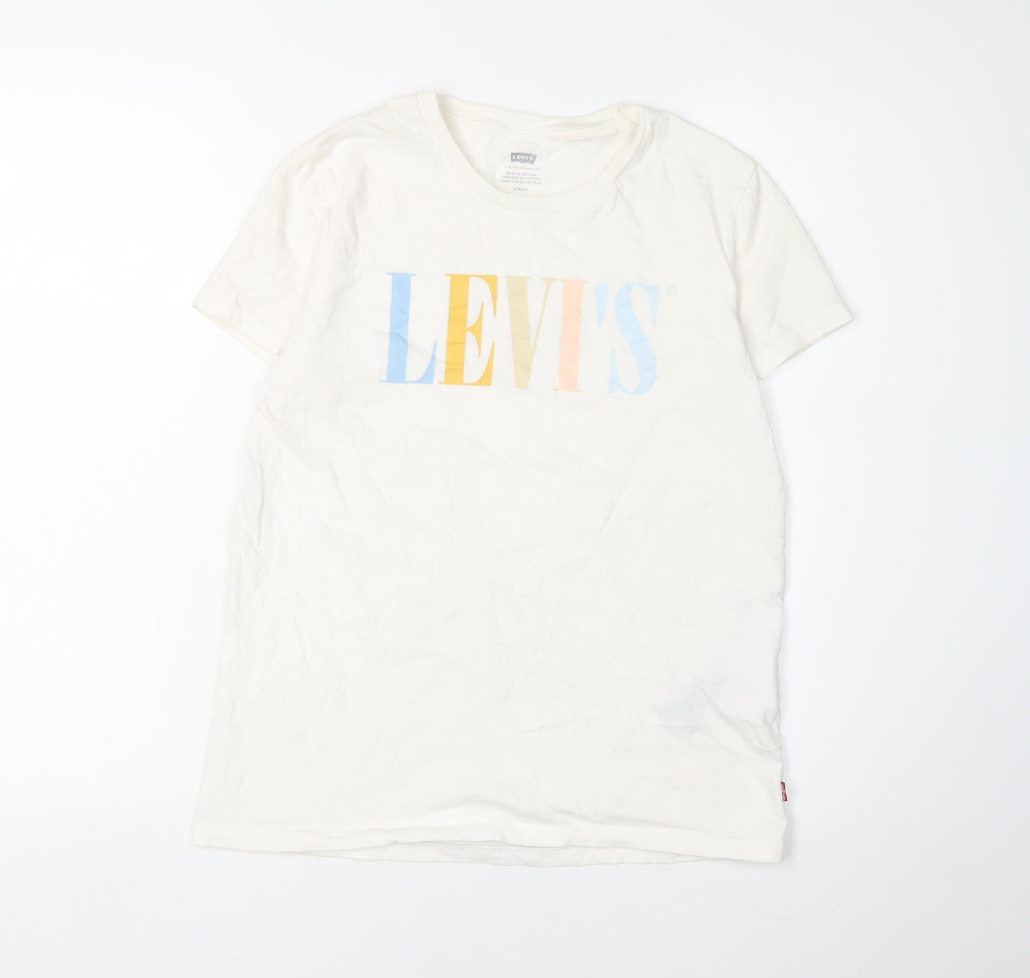 Womens UK Size S Levi's White Basic T-Shirt