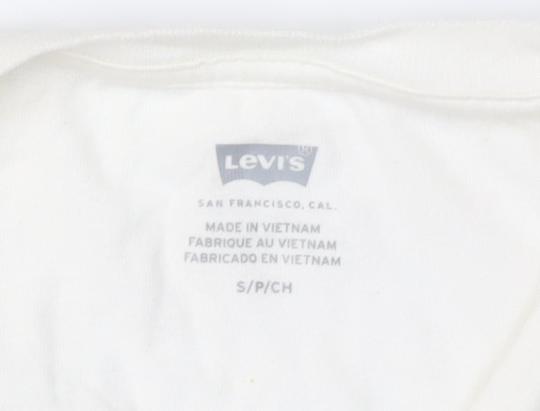 Womens UK Size S Levi's White Basic T-Shirt