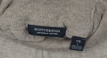 Womens UK Size L Scotch & Soda Beige Pullover Jumper