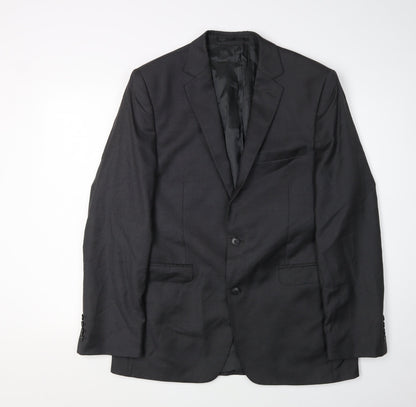Mens UK Size 40 Cerruti Regular Black Suit Jacket