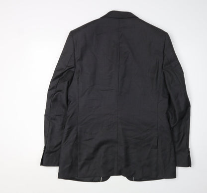 Mens UK Size 40 Cerruti Regular Black Suit Jacket