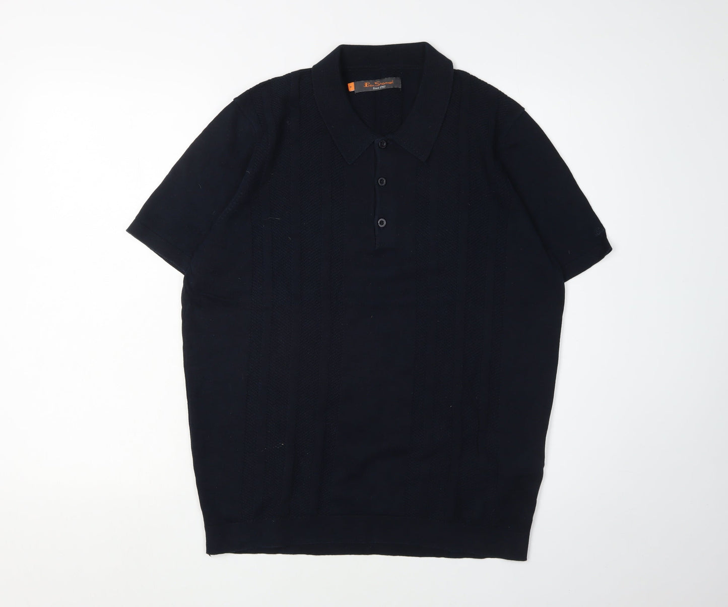 Ben Sherman Men’s Black Cotton Short Sleeve Polo Size M