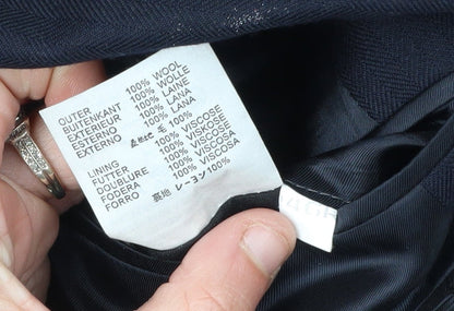 Aquascutum Men's Blue Wool Blazer, 38R, Formal