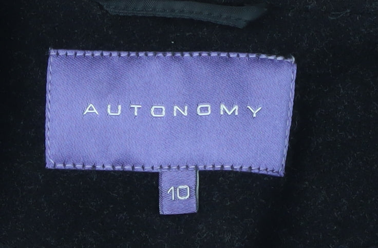 Autonomy Women's Black Wool Blend Basic Jacket Size 10