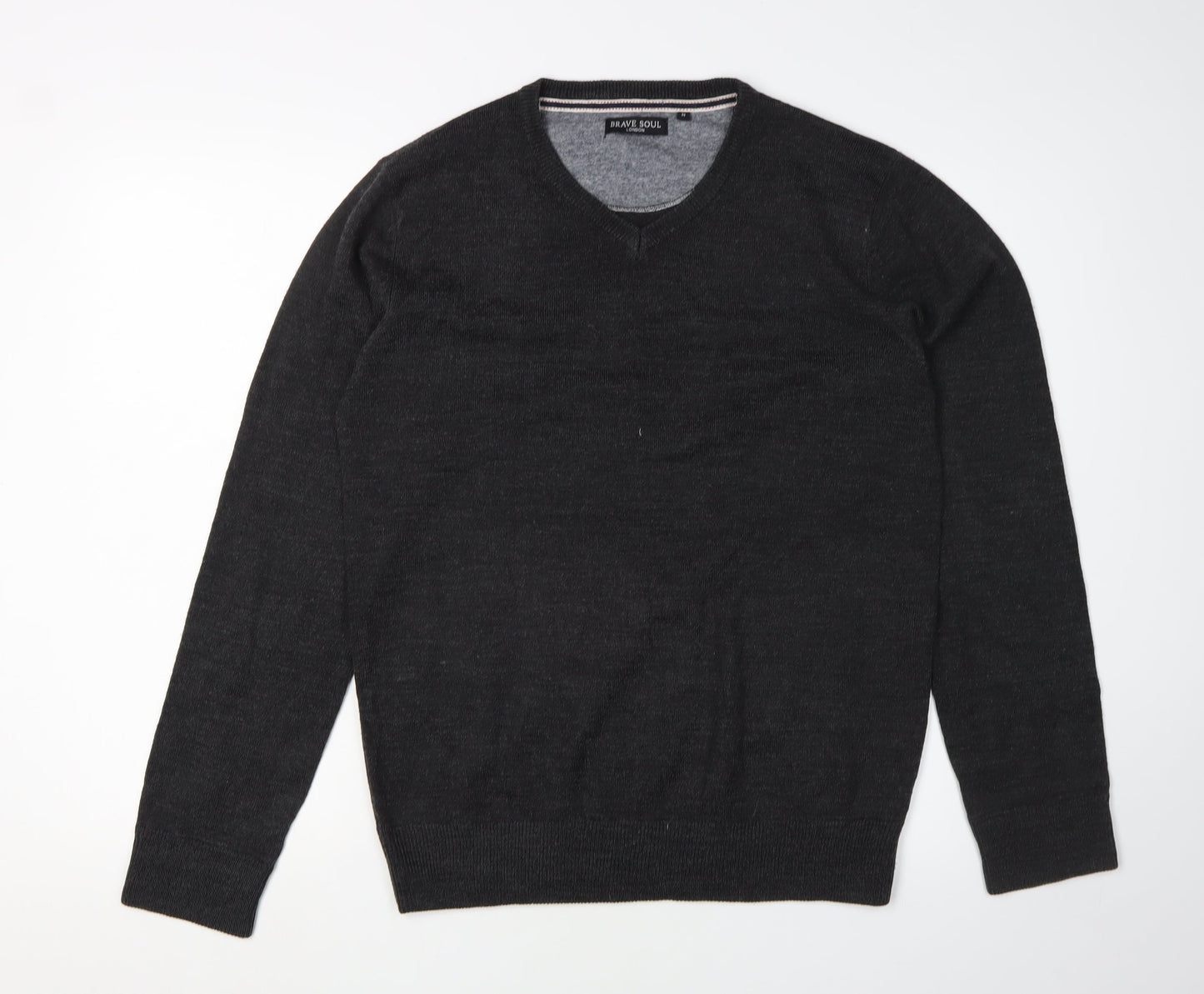 Brave Soul Men's Black Medium Pullover Jumper